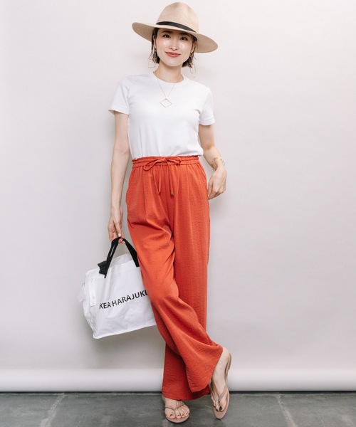 ELVENCE DEUX（エルベンスドゥ）の「アサチョウワイドPT（その他パンツ・レディース・ベージュ/ネイビー/テラコッタ・SMALL/MEDIUM/LARGE）」の13枚目の写真