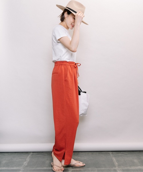 ELVENCE DEUX（エルベンスドゥ）の「アサチョウワイドPT（その他パンツ・レディース・ベージュ/ネイビー/テラコッタ・SMALL/MEDIUM/LARGE）」の14枚目の写真