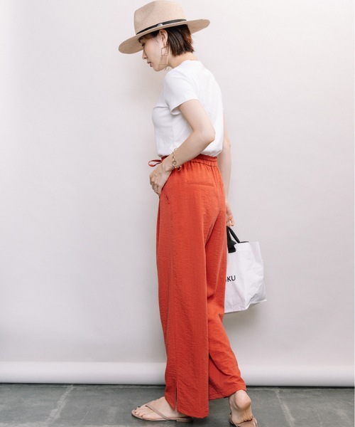 ELVENCE DEUX（エルベンスドゥ）の「アサチョウワイドPT（その他パンツ・レディース・ベージュ/ネイビー/テラコッタ・SMALL/MEDIUM/LARGE）」の15枚目の写真