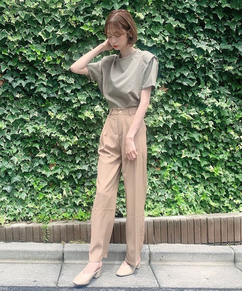 Voyage titty&Co.PETIT（ボヤージュティティアンドコープチ）の「【Voyage titty&Co.PETIT】ダブルタックスラックス（スラックス・レディース・モカ/ピンク/ブルー・FREE）」の5枚目の写真