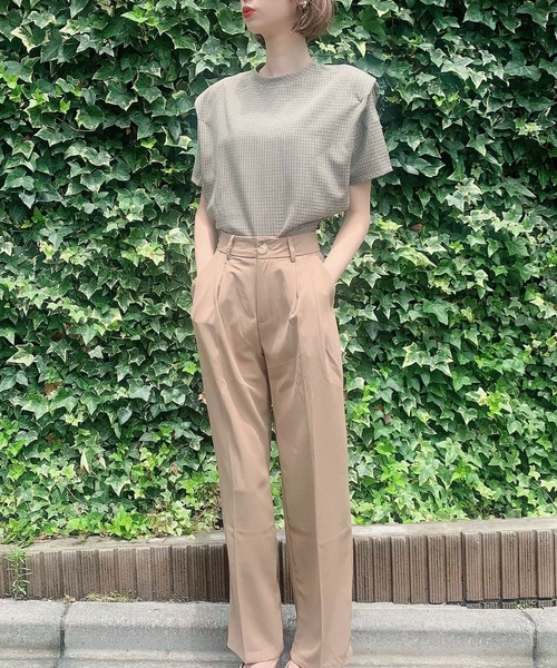 Voyage titty&Co.PETIT（ボヤージュティティアンドコープチ）の「【Voyage titty&Co.PETIT】ダブルタックスラックス（スラックス・レディース・モカ/ピンク/ブルー・FREE）」の7枚目の写真