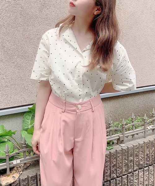 Voyage titty&Co.PETIT（ボヤージュティティアンドコープチ）の「【Voyage titty&Co.PETIT】ダブルタックスラックス（スラックス・レディース・モカ/ピンク/ブルー・FREE）」の11枚目の写真