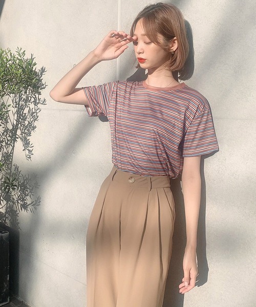 Voyage titty&Co.PETIT（ボヤージュティティアンドコープチ）の「【Voyage titty&Co.PETIT】ダブルタックスラックス（スラックス・レディース・モカ/ピンク/ブルー・FREE）」の20枚目の写真