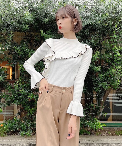 Voyage titty&Co.PETIT（ボヤージュティティアンドコープチ）の「【Voyage titty&Co.PETIT】ダブルタックスラックス（スラックス・レディース・モカ/ピンク/ブルー・FREE）」の19枚目の写真