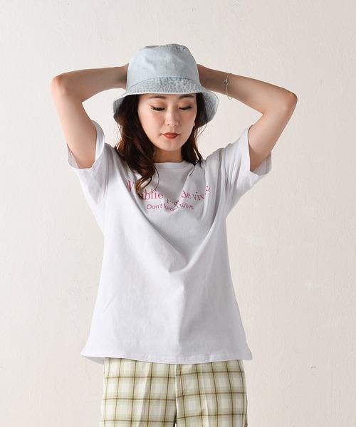 Monocoro toppi(モノコロトッピ)の「シンプルカラーロゴTシャツ(Tシャツ/カットソー・レディース・ホワイト/ベージュ・M)」の20枚目の写真