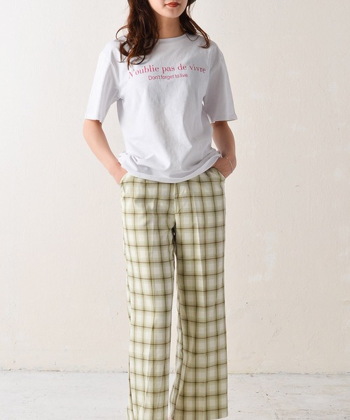 Monocoro toppi(モノコロトッピ)の「シンプルカラーロゴTシャツ(Tシャツ/カットソー・レディース・ホワイト/ベージュ・M)」の17枚目の写真