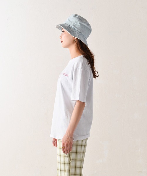 Monocoro toppi(モノコロトッピ)の「シンプルカラーロゴTシャツ(Tシャツ/カットソー・レディース・ホワイト/ベージュ・M)」の13枚目の写真