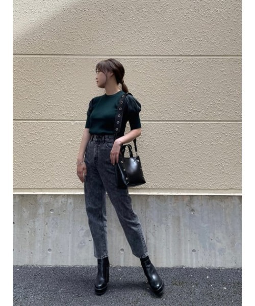 AZUL by moussy(アズールバイマウジー)の「STUDS SQUARE BAG/スタッズスクエアバッグ(ショルダーバッグ・レディース・ブラック/グリーン・FREE)」の20枚目の写真