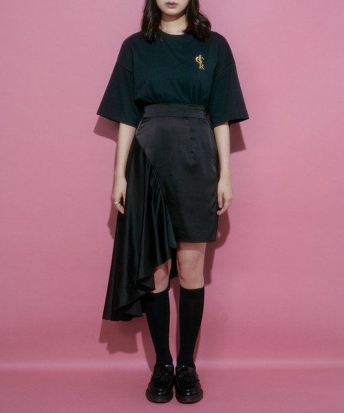 Romansual（ロマンシュアル）の「Romansual/ロゴ刺繍Tシャツ（Tシャツ/カットソー・レディース・ブラック/ベージュ/オフホワイト・MEDIUM/LARGE）」の10枚目の写真