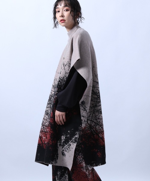 HARE(ハレ)の「ランドスケープポンチョ(HARE)(ポンチョ・レディース・ブラック/ベージュ・FREE)」の10枚目の写真