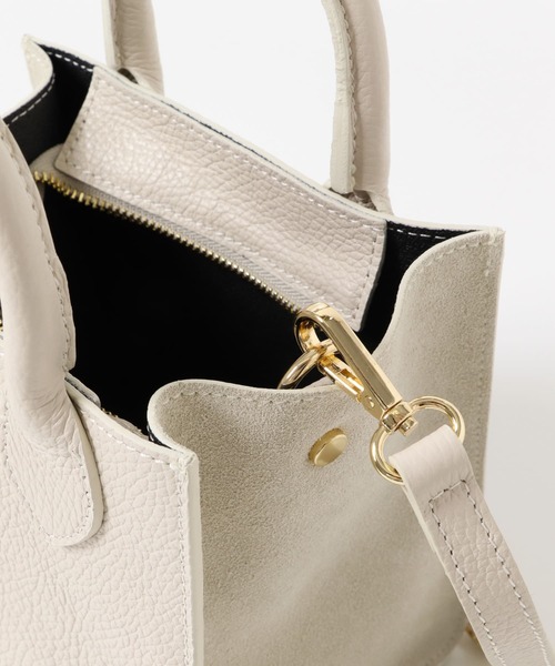 URBAN RESEARCH DOORS（アーバンリサーチドアーズ）の「MARCO BIANCHINI　2way キューブショルダーバッグ（ショルダーバッグ・レディース・ブラック/オフホワイト/ライトブラウン・FREE）」の8枚目の写真