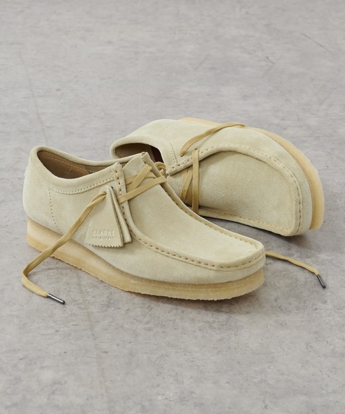 Clarks(クラークス)の「【Clarks/クラークス】 Wallabee(モカシン/デッキシューズ・メンズ・ブラック/ベージュ/キャメル・8/7.5/8.5)」の3枚目の写真