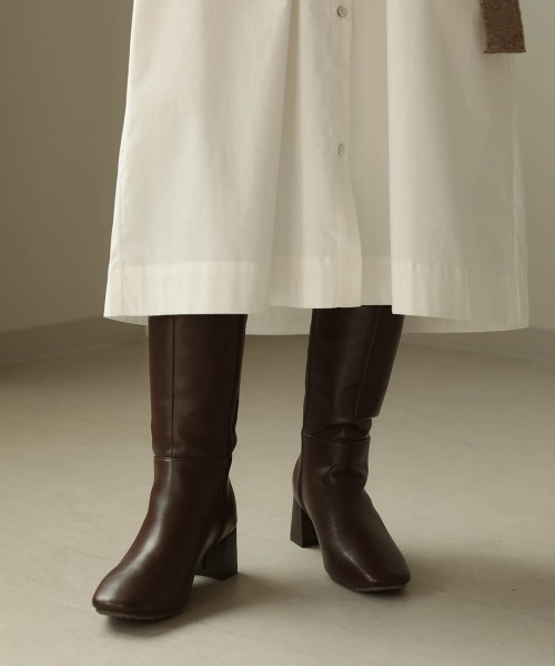 Bou Jeloud（ブージュルード）の「スクエアトゥロングブーツ（ブーツ・レディース・ブラック/ブラウン・M/L）」の7枚目の写真