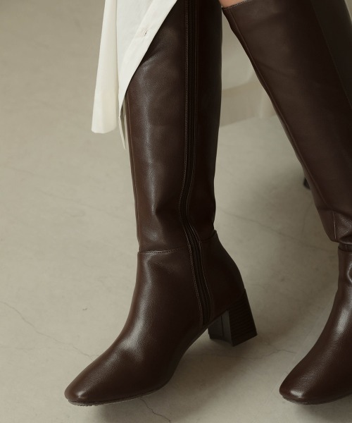 Bou Jeloud（ブージュルード）の「スクエアトゥロングブーツ（ブーツ・レディース・ブラック/ブラウン・M/L）」の11枚目の写真