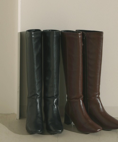 Bou Jeloud（ブージュルード）の「スクエアトゥロングブーツ（ブーツ・レディース・ブラック/ブラウン・M/L）」の12枚目の写真