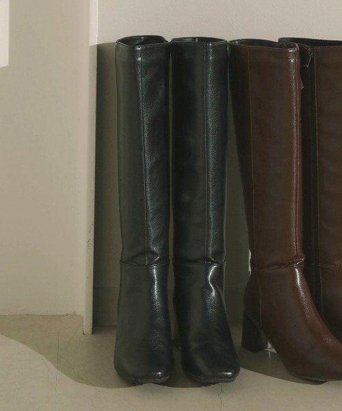 Bou Jeloud（ブージュルード）の「スクエアトゥロングブーツ（ブーツ・レディース・ブラック/ブラウン・M/L）」の15枚目の写真