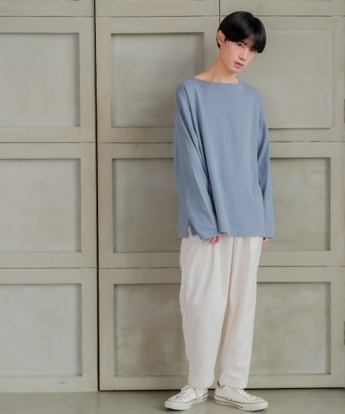 improves(インプローブス)の「USコットン ビッグシルエット ボートネック バスクシャツ(Tシャツ/カットソー・メンズ・ブラック/A/グリーン/D/オフホワイト/B/ブルー/C/E/F・LARGE/MEDIUM)」の12枚目の写真
