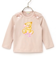 panpantutu（パンパンチュチュ）の「リボン＆ベアトップス(長袖)(80-100cm)（Tシャツ/カットソー・キッズ）」
