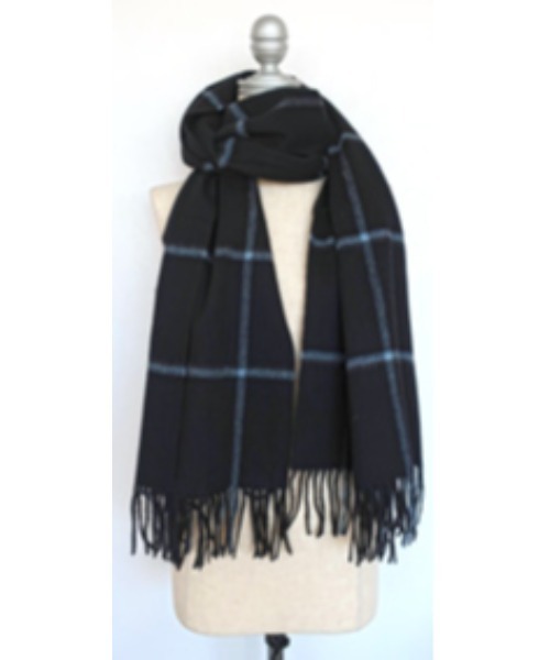 【セール】カシミヤ混ウィンドウペンチェックストール（ストール/ショール）｜AVALON(U.Q)（アバロン）