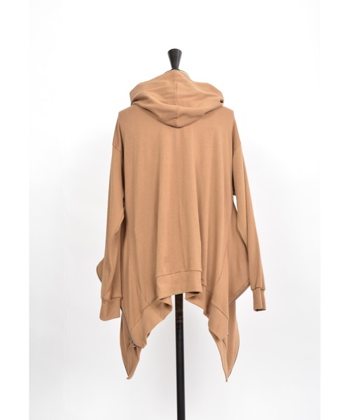 gomme（ゴム）の「60/-ファイン裏毛　ラッフルパーカー（パーカー・レディース・ブラック・MEDIUM）」の9枚目の写真