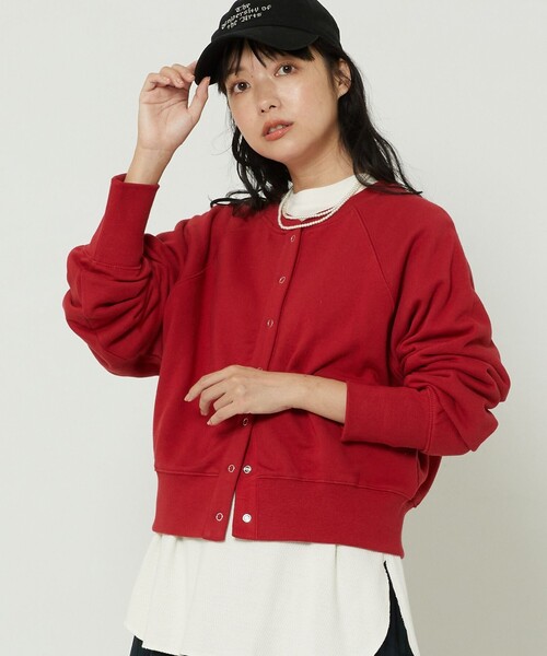 FREAK'S STORE（フリークスストア）の「2way裏毛ショートカーディガンセット（カーディガン/ボレロ・レディース・オフホワイト/レッド/ブラック/その他13・ﾌﾘ-）」の12枚目の写真