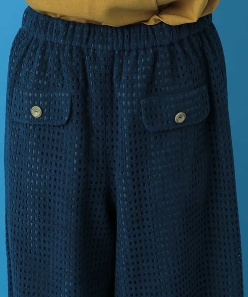 Jocomomola(ホコモモラ)の「brecha ベロア調レースワイドパンツ(その他パンツ・レディース・ブルー/ピンク・40)」の6枚目の写真