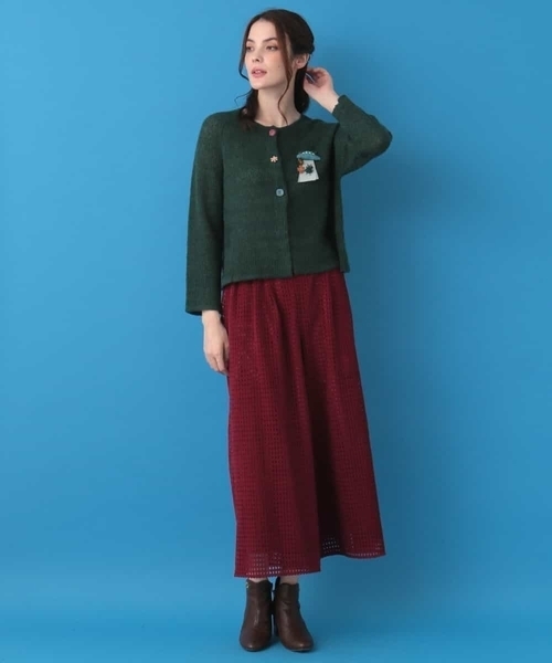 Jocomomola(ホコモモラ)の「brecha ベロア調レースワイドパンツ(その他パンツ・レディース・ブルー/ピンク・40)」の3枚目の写真