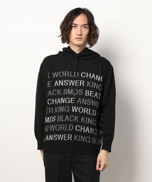 semantic design（セマンティックデザイン）の「セマンティックデザイン/semantic design ストレッチウォッシャブル ブロッキング ニットプルパーカー（パーカー・メンズ・グレー/ブラック・LARGE/MEDIUM/X-LARGE）」の8枚目の写真