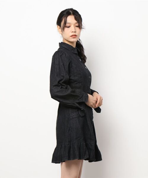 aimoha（アイモハ）の「デニムワンピース（ワンピース・レディース・ブラック・SMALL/MEDIUM）」の2枚目の写真