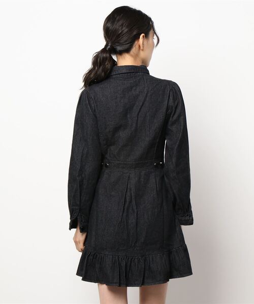 aimoha（アイモハ）の「デニムワンピース（ワンピース・レディース・ブラック・SMALL/MEDIUM）」の3枚目の写真