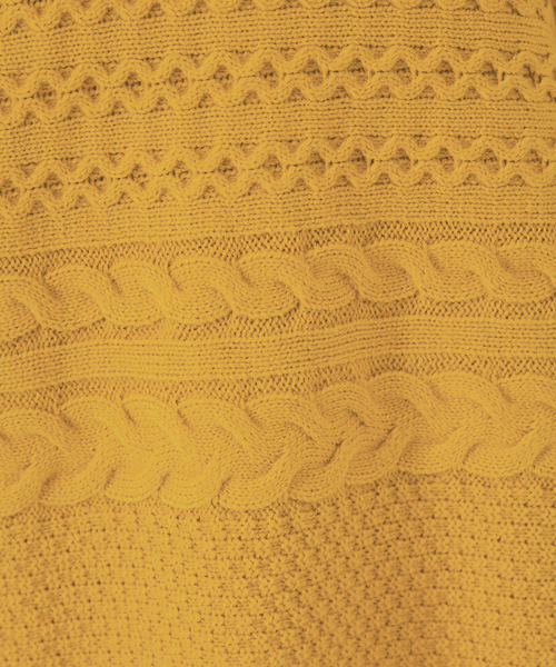 abahouse mavie（アバハウスマヴィ）の「横ケーブルプルオーバー（ニット/セーター・レディース・ホワイト/ブラック/マスタード・フリー）」の7枚目の写真