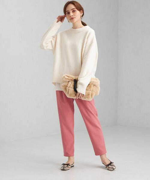 green label relaxing(グリーンレーベルリラクシング)の「SERENITY セレニティ クルーネック プルオーバー ニット ②(ニット/セーター・レディース・ホワイト/ライトピンク/ケリー・FREE)」の18枚目の写真