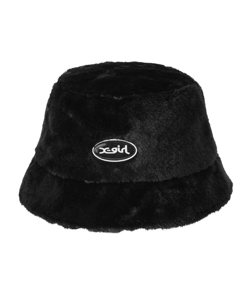 X-girl（エックスガール）の「FUR BUCKET HAT（ハット・レディース・ブラック/ベージュ/ライトグリーン・ONE SIZE）」の11枚目の写真