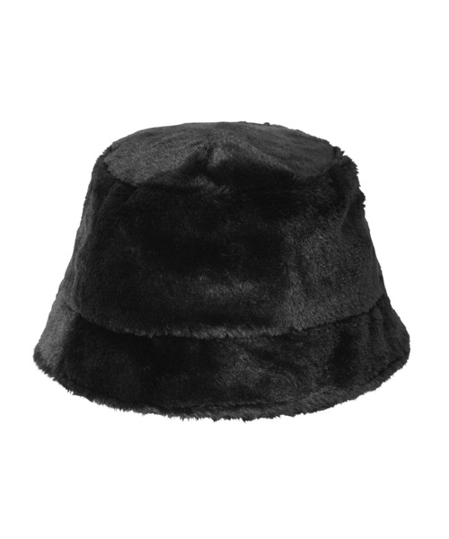 X-girl（エックスガール）の「FUR BUCKET HAT（ハット・レディース・ブラック/ベージュ/ライトグリーン・ONE SIZE）」の8枚目の写真