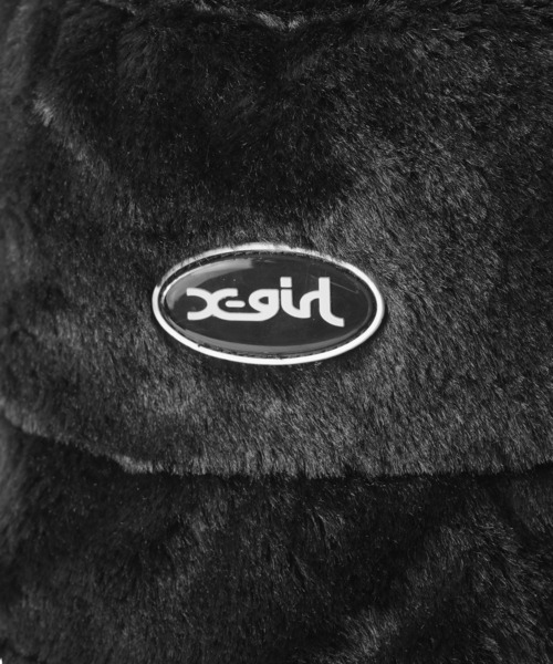 X-girl（エックスガール）の「FUR BUCKET HAT（ハット・レディース・ブラック/ベージュ/ライトグリーン・ONE SIZE）」の15枚目の写真