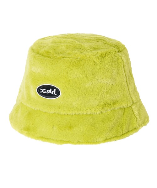 X-girl（エックスガール）の「FUR BUCKET HAT（ハット・レディース・ブラック/ベージュ/ライトグリーン・ONE SIZE）」の12枚目の写真
