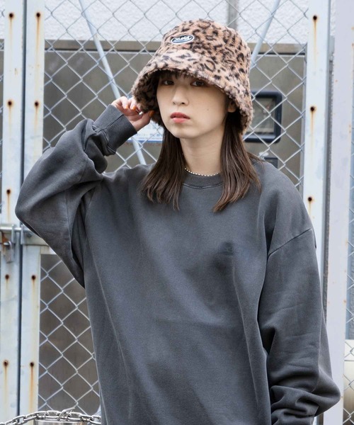 X-girl（エックスガール）の「FUR BUCKET HAT（ハット・レディース・ブラック/ベージュ/ライトグリーン・ONE SIZE）」の16枚目の写真