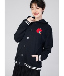 レッド アップル エンブロイダリー(エリック カール)|コラボフーデッドスウェットブルゾン