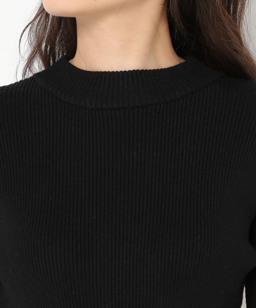 mysty woman（ミスティウーマン）の「ニット×プリーツ切替ワンピース 259252（ワンピース・レディース・ブラック/ベージュ・FREE）」の16枚目の写真