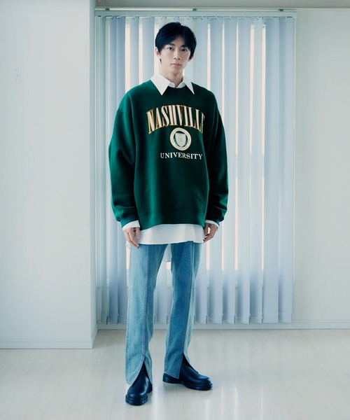 re_k by JUNRED（レクバイジュンレッド）の「【　re_k by JUNRed　】レングスが選べるセンターカットスリムデニムパンツ（デニムパンツ・メンズ・ブラック/ブルー・S/M/L/S1/M1/L1）」の4枚目の写真