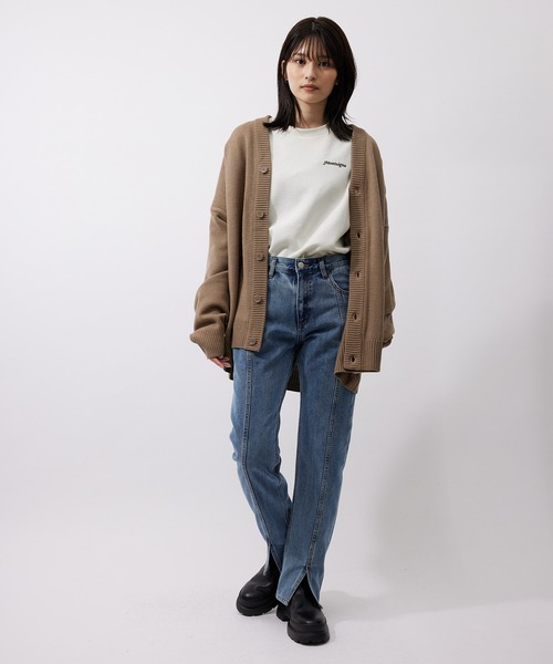 re_k by JUNRED（レクバイジュンレッド）の「【　re_k by JUNRed　】レングスが選べるセンターカットスリムデニムパンツ（デニムパンツ・メンズ・ブラック/ブルー・S/M/L/S1/M1/L1）」の14枚目の写真