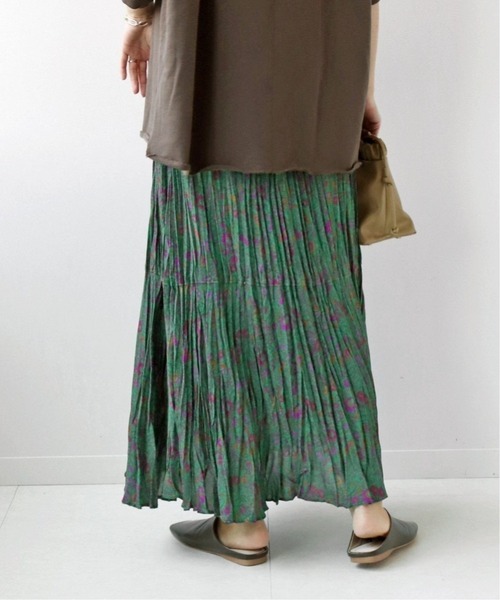 JOURNAL STANDARD relume(ジャーナルスタンダード レリューム)の「ワッシャープリーツフレアスカート◆(スカート・レディース・ブラック系その他/グリーン・FREE)」の12枚目の写真