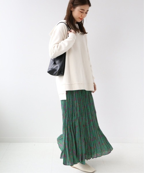 JOURNAL STANDARD relume(ジャーナルスタンダード レリューム)の「ワッシャープリーツフレアスカート◆(スカート・レディース・ブラック系その他/グリーン・FREE)」の5枚目の写真