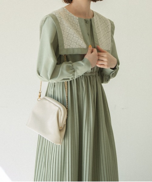 idem（イデム）の「gamaguchi shoulder bag/がま口ショルダーバッグ（ショルダーバッグ・レディース・カーキ/ブルー/キャメル/アイボリー/ベージュ/ブラック/ブラウン・FREE）」の9枚目の写真