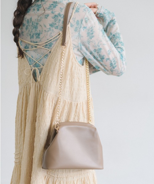 idem（イデム）の「gamaguchi shoulder bag/がま口ショルダーバッグ（ショルダーバッグ・レディース・カーキ/ブルー/キャメル/アイボリー/ベージュ/ブラック/ブラウン・FREE）」の10枚目の写真