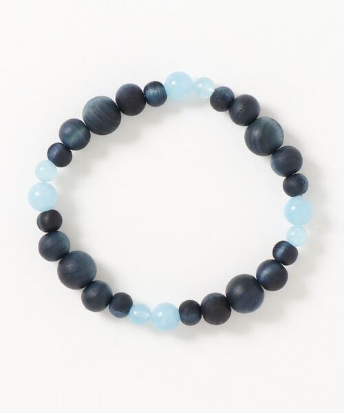 【岩座】藍檜 勝色四方ブレスレット【アクアマリン】（ブレスレット）｜岩座 IWAKURA（イワクラ）