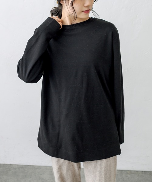 PUAL CE CIN（ピュアルセシン）の「【WEB限定】つい着たくなる。インナーTシャツ 2022（Tシャツ/カットソー・レディース・ホワイト/ブラック・FREE）」の11枚目の写真