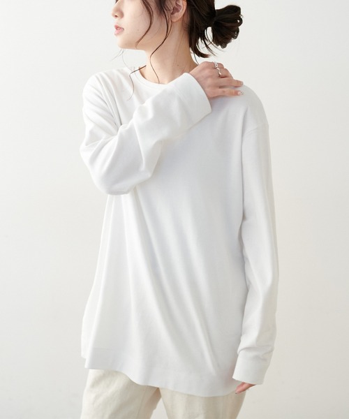 PUAL CE CIN（ピュアルセシン）の「【WEB限定】つい着たくなる。インナーTシャツ 2022（Tシャツ/カットソー・レディース・ホワイト/ブラック・FREE）」の3枚目の写真