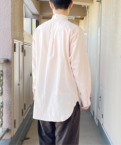 ARCH & LINE(アーチアンドライン)の「リヨセル混 長袖カラーシャツ Ly/Co COLOR SHIRT(シャツ/ブラウス・レディース・スミクロ/レモンイエロー/ピンク・3/2)」の4枚目の写真