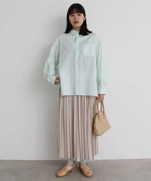 bulle de savon（ビュルデサボン）の「T/R ロングプリーツスカート（スカート・レディース・グレー/ブラック/ベージュ/ダークブラウン/モカ・FREE）」の9枚目の写真